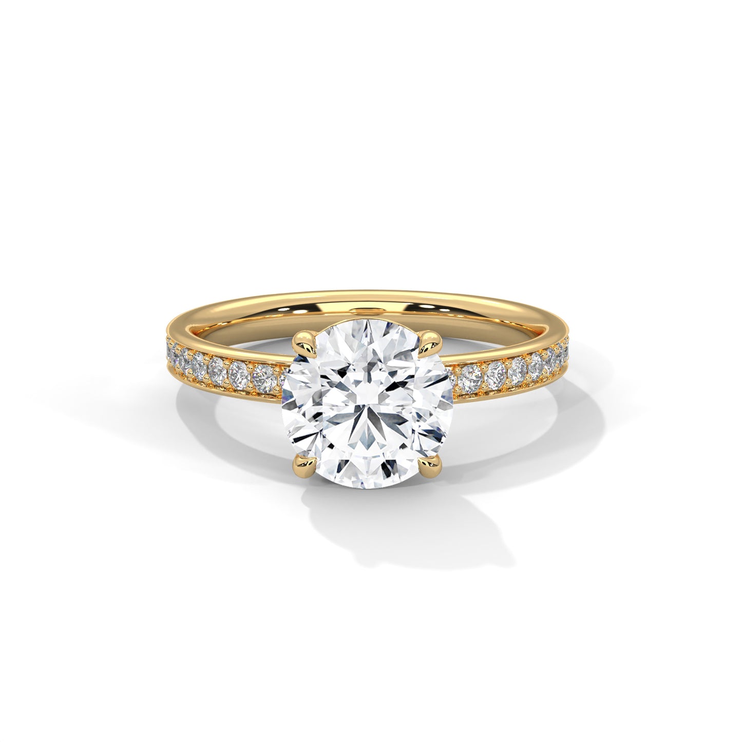 Bague diamant rond 2 carats – Collection Forja Empierrée