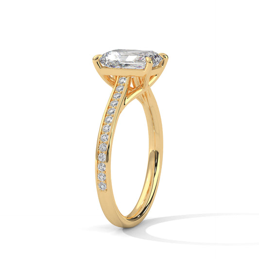 Bague diamant émeraude 2 carats – Collection Forja Empierrée