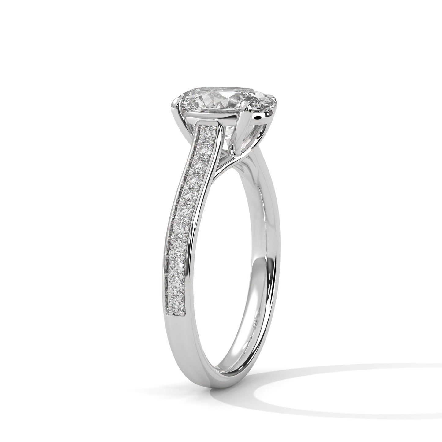 Bague diamant ovale 2 carats – Collection Forja Empierrée