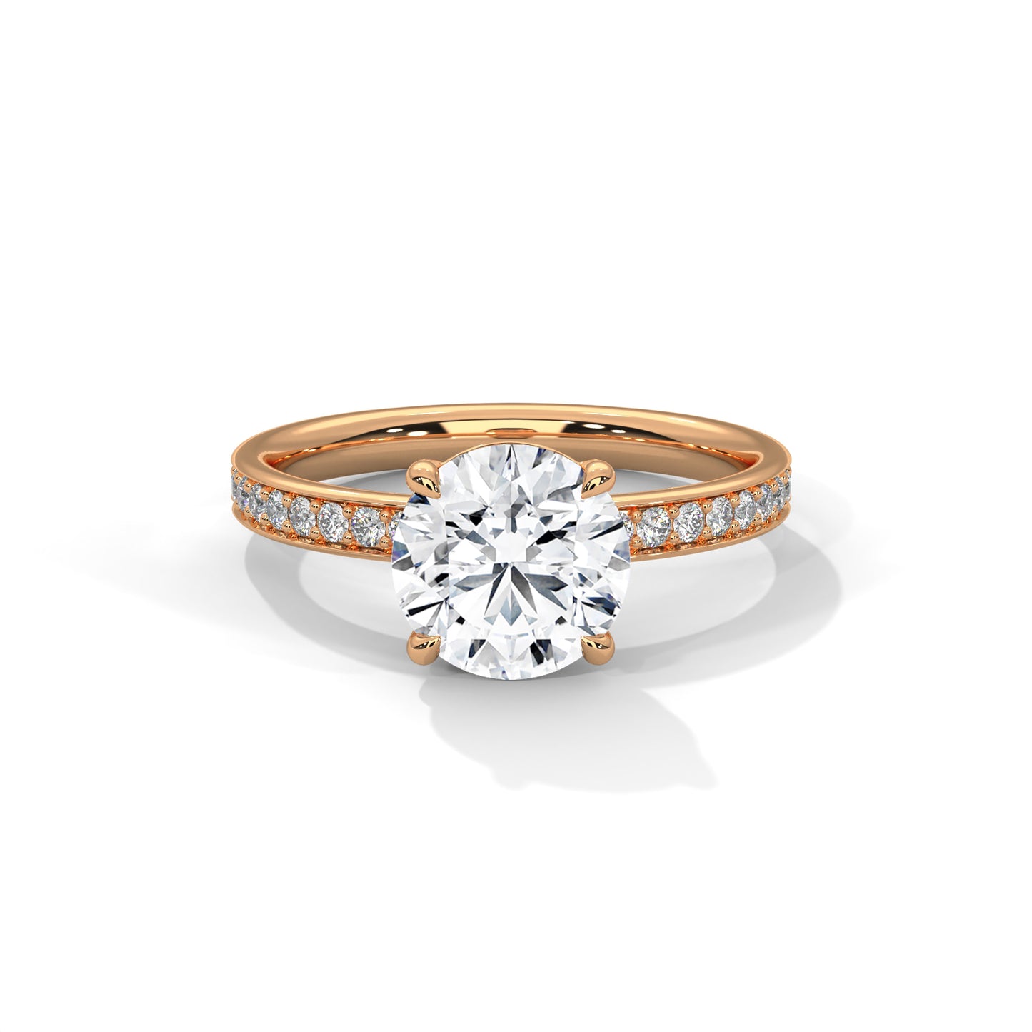 Bague diamant rond 2 carats – Collection Forja Empierrée