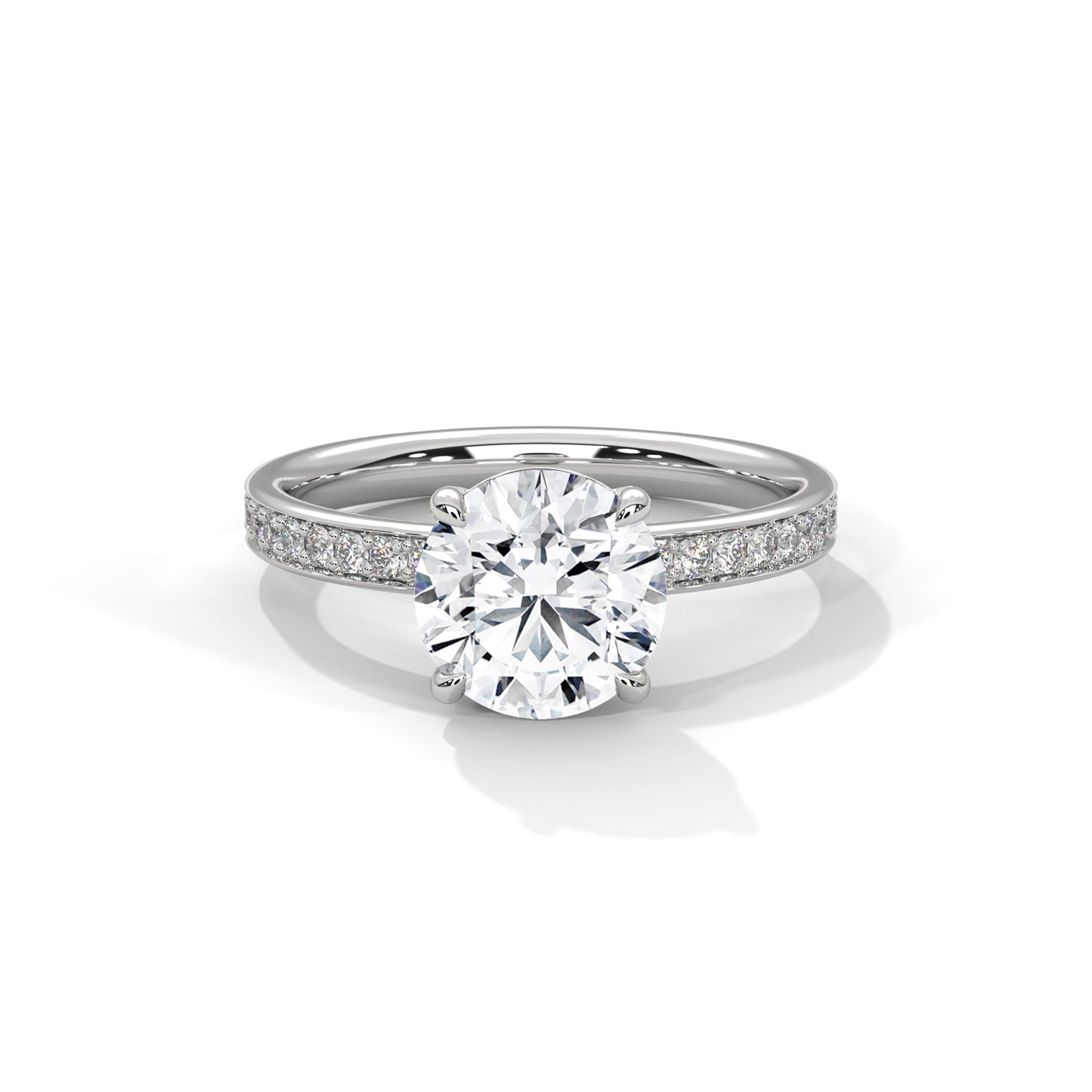 Bague diamant rond 2 carats – Collection Forja Empierrée