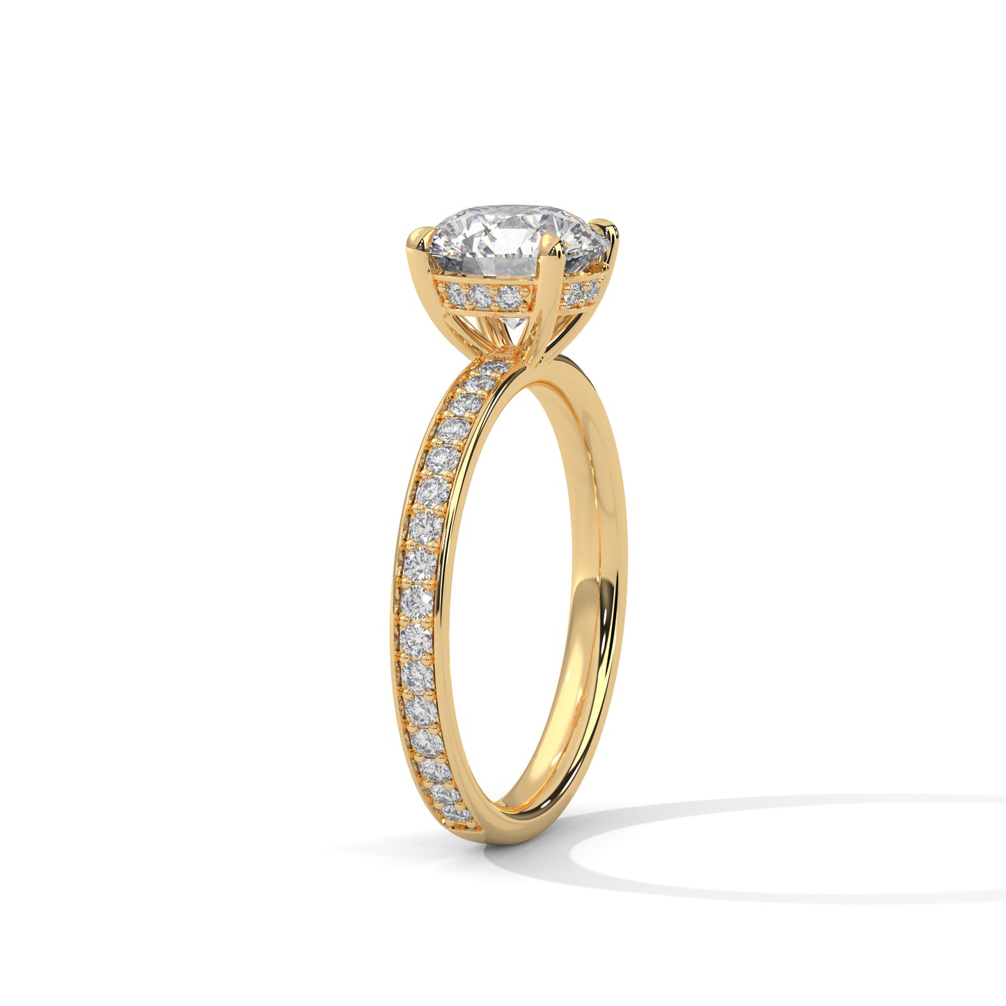 Bague diamant rond 2 carats – Collection Forja Empierrée