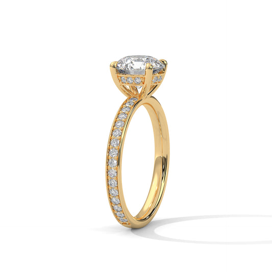 Bague diamant rond 2 carats – Collection Forja Empierrée