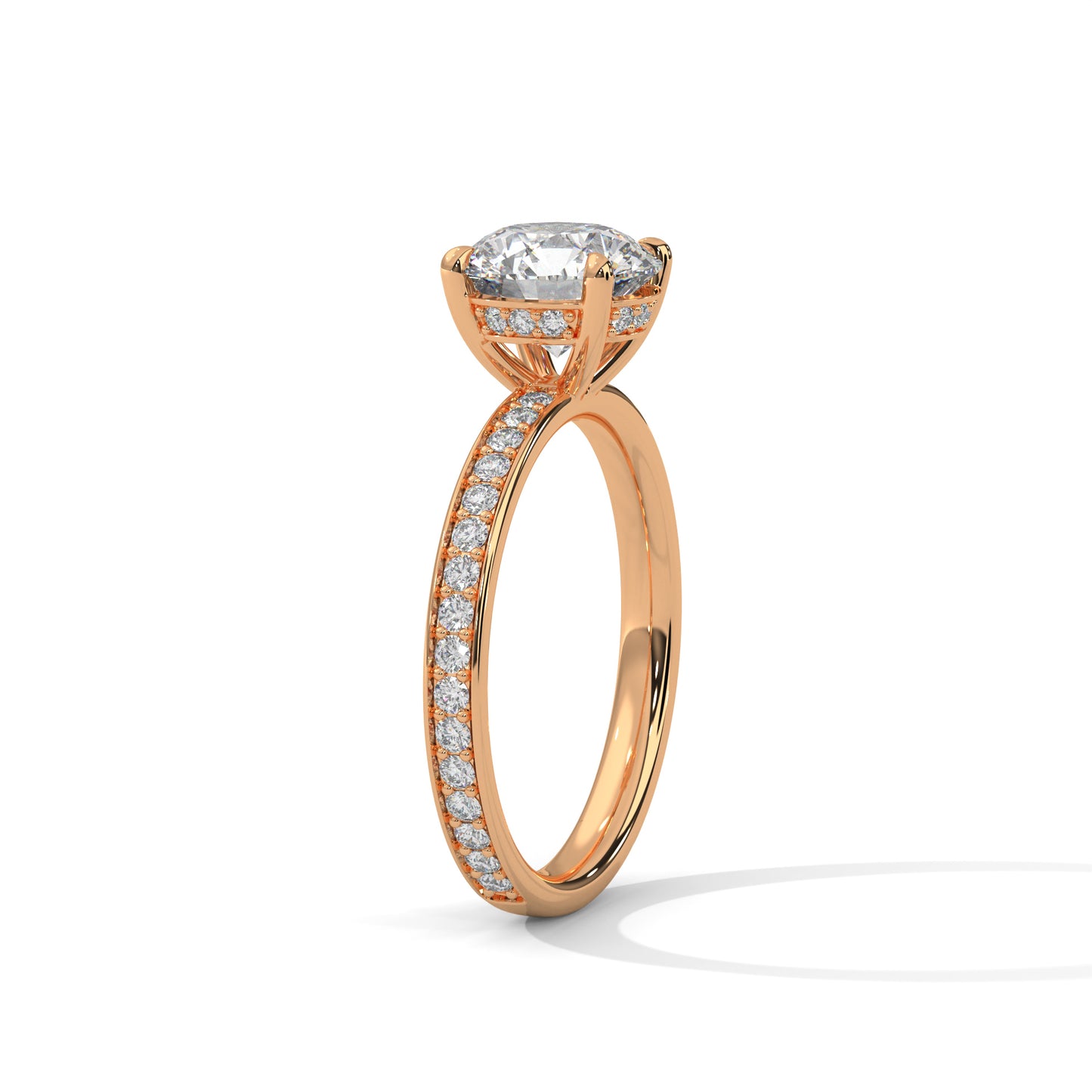Bague diamant rond 2 carats – Collection Forja Empierrée