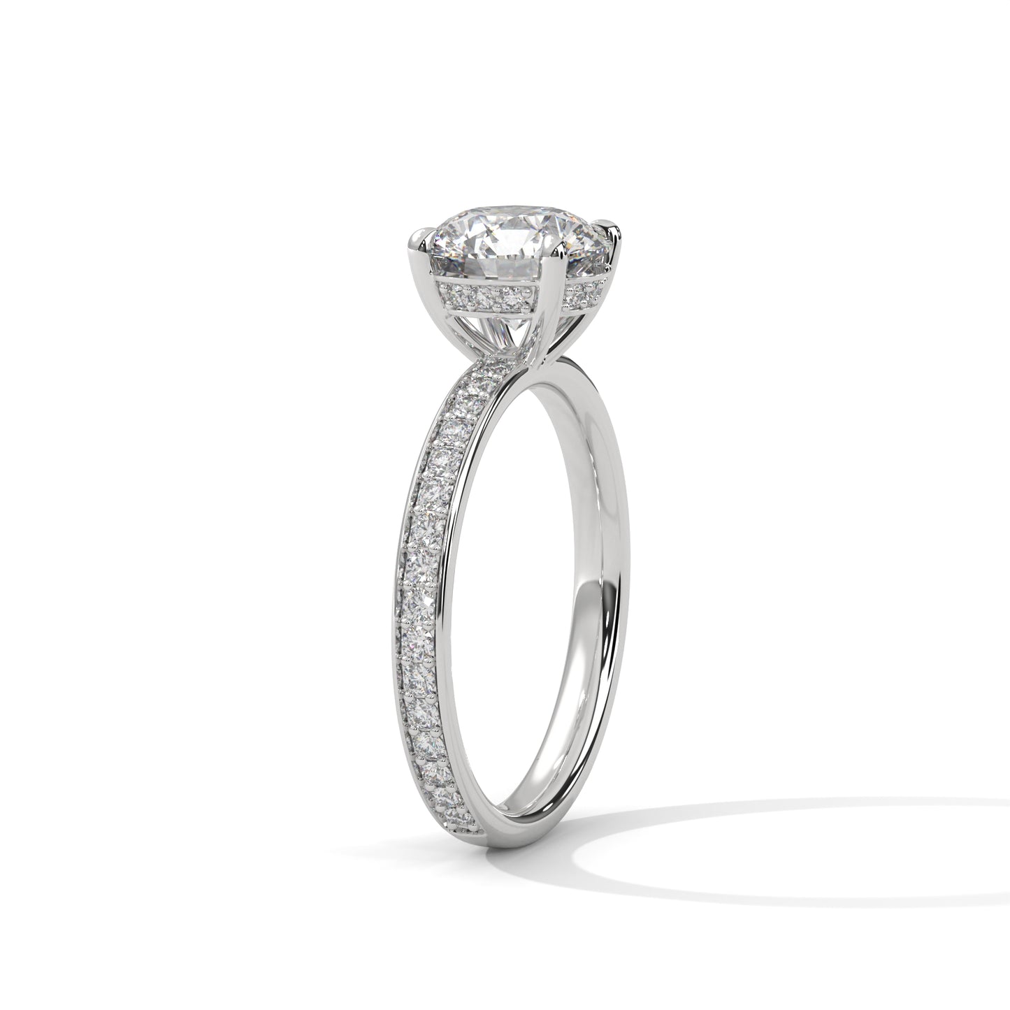 Bague diamant rond 2 carats – Collection Forja Empierrée