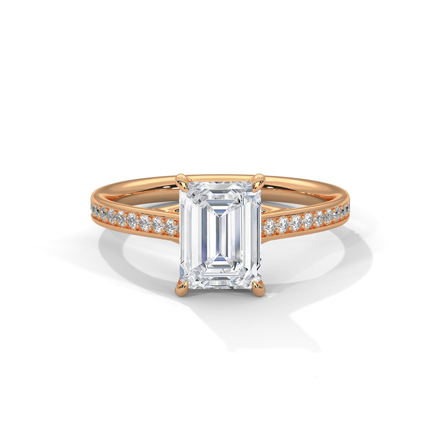 Bague diamant émeraude 2 carats – Collection Forja Empierrée