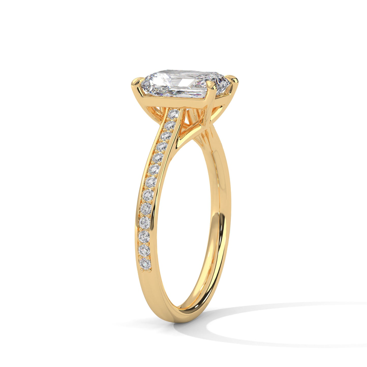Bague diamant émeraude 2 carats – Collection Forja Empierrée
