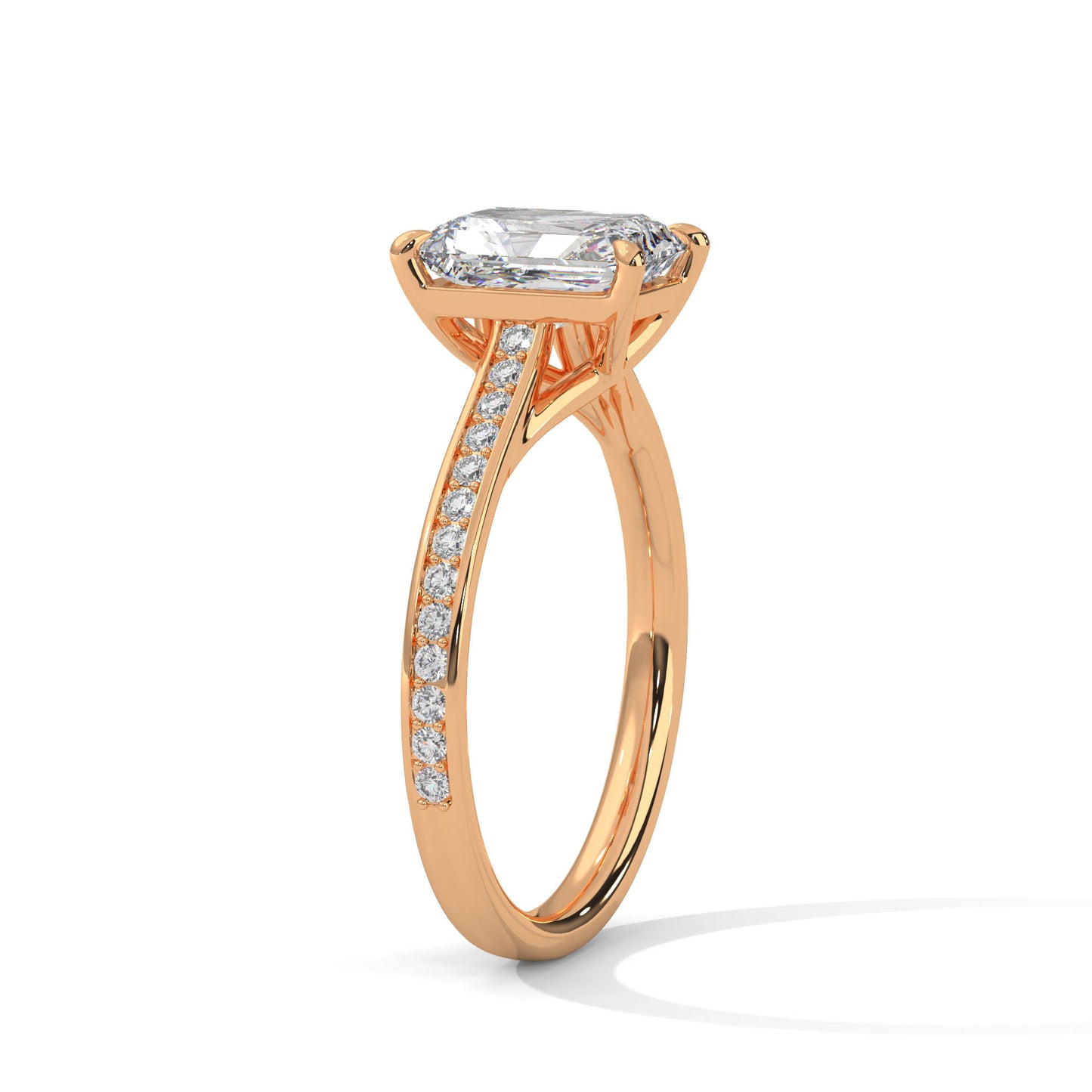 Bague diamant émeraude 2 carats – Collection Forja Empierrée