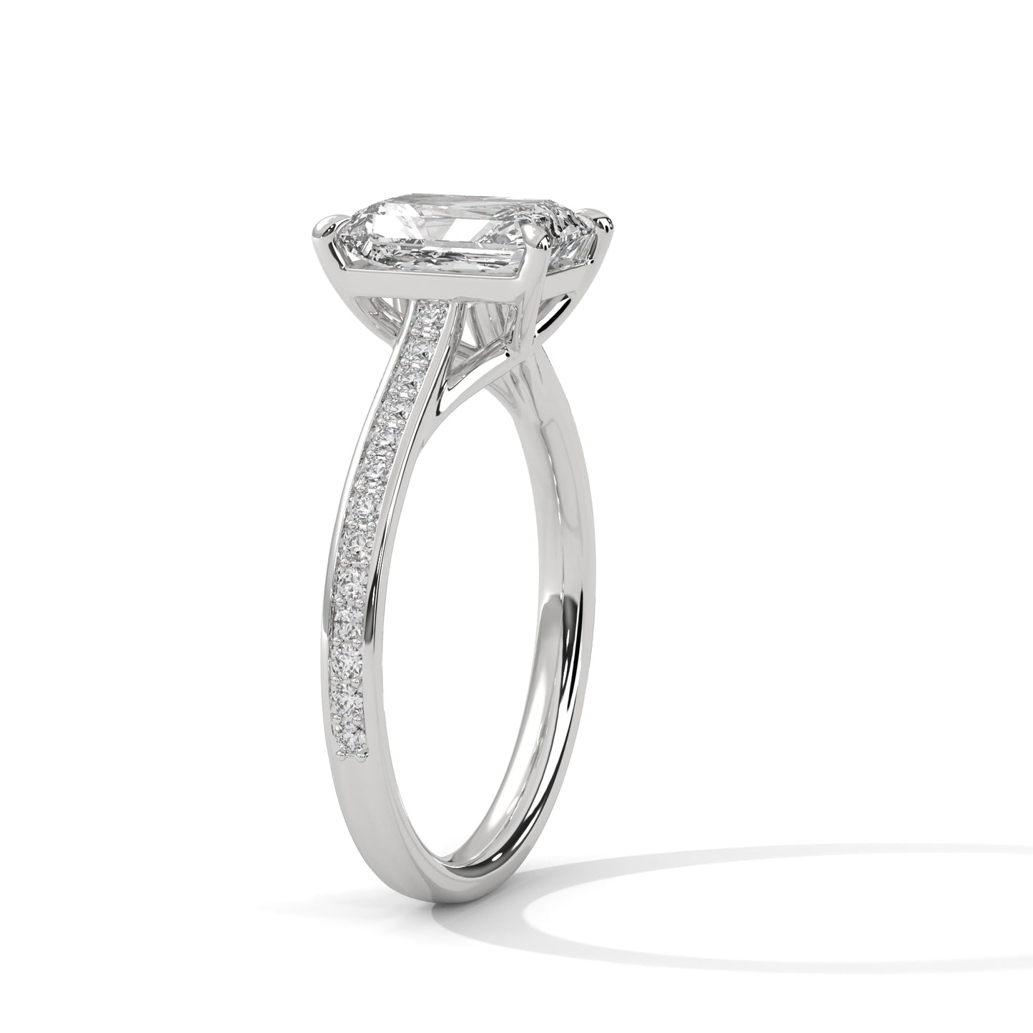 Bague diamant émeraude 2 carats – Collection Forja Empierrée