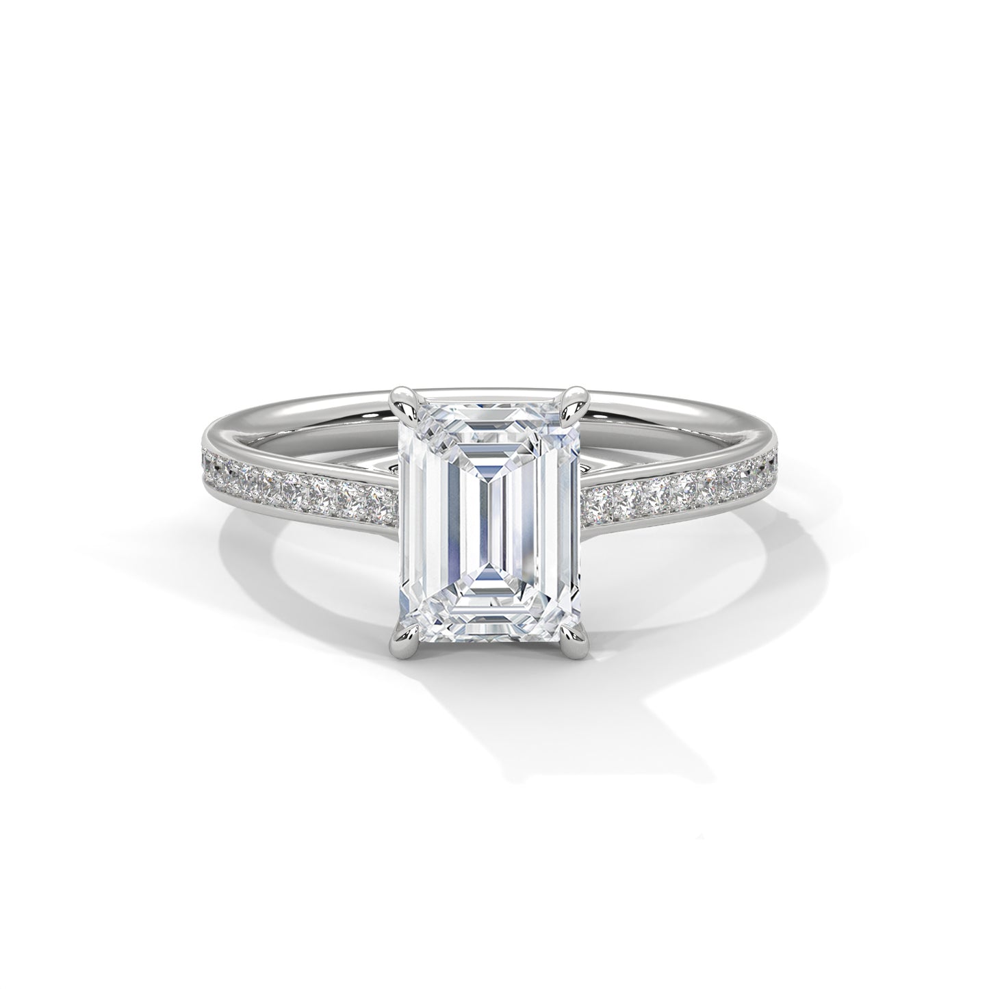 Bague diamant émeraude 2 carats – Collection Forja Empierrée