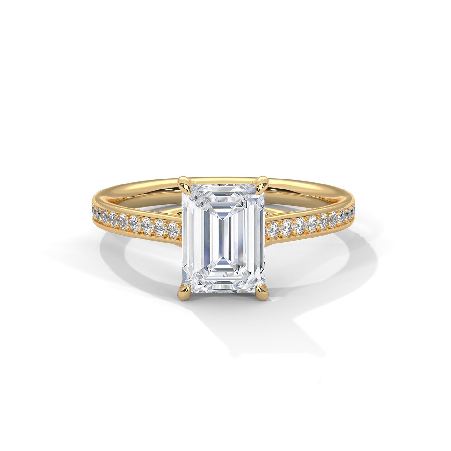 Bague diamant émeraude 2 carats – Collection Forja Empierrée