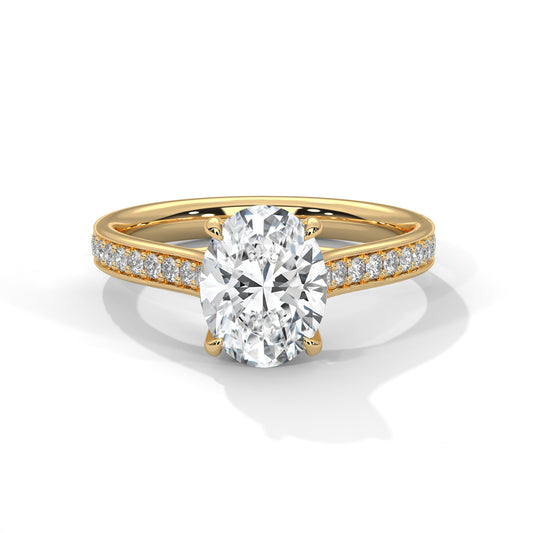 Bague diamant ovale 2 carats – Collection Forja Empierrée