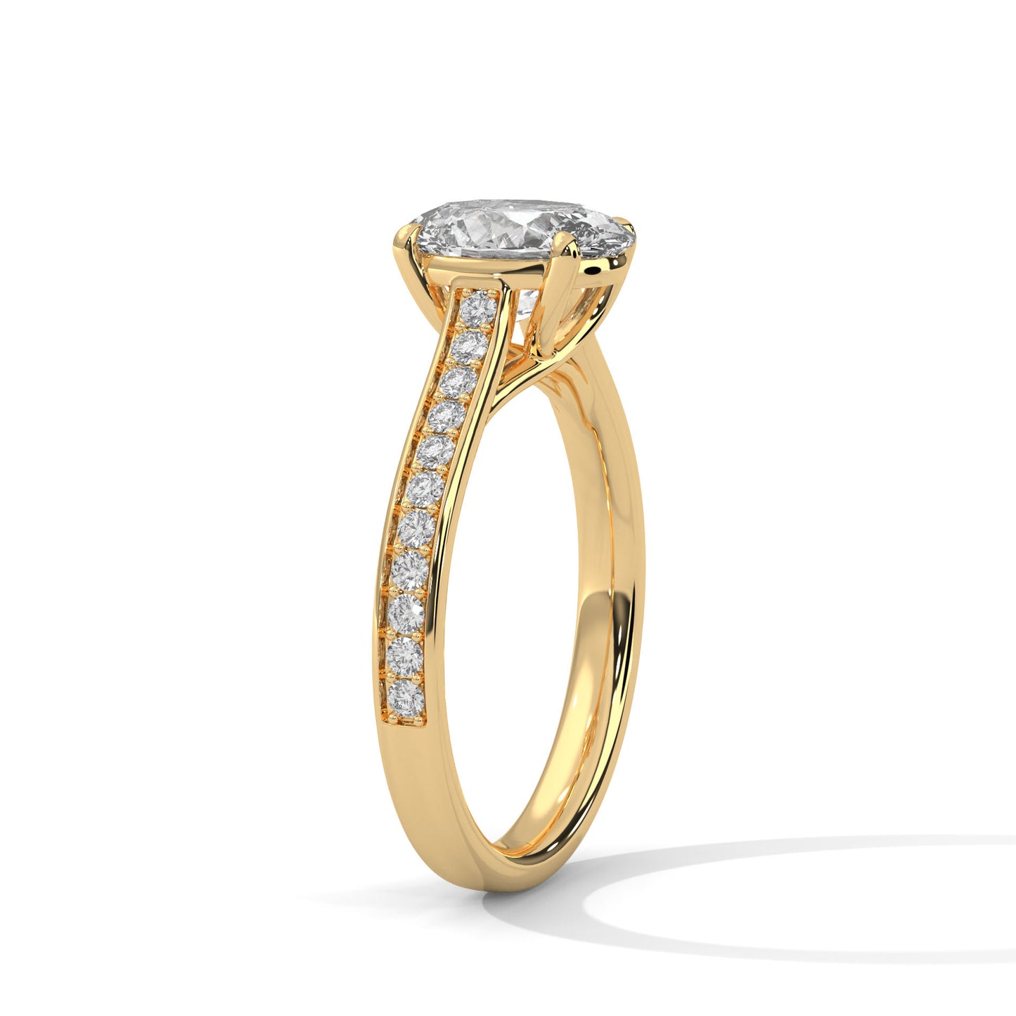 Bague diamant ovale 2 carats – Collection Forja Empierrée