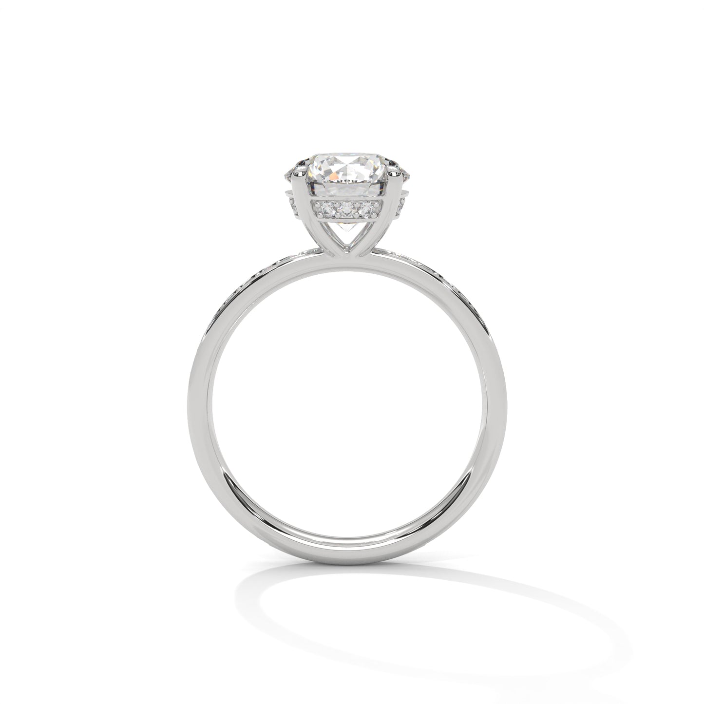 Bague diamant rond 2 carats – Collection Forja Empierrée