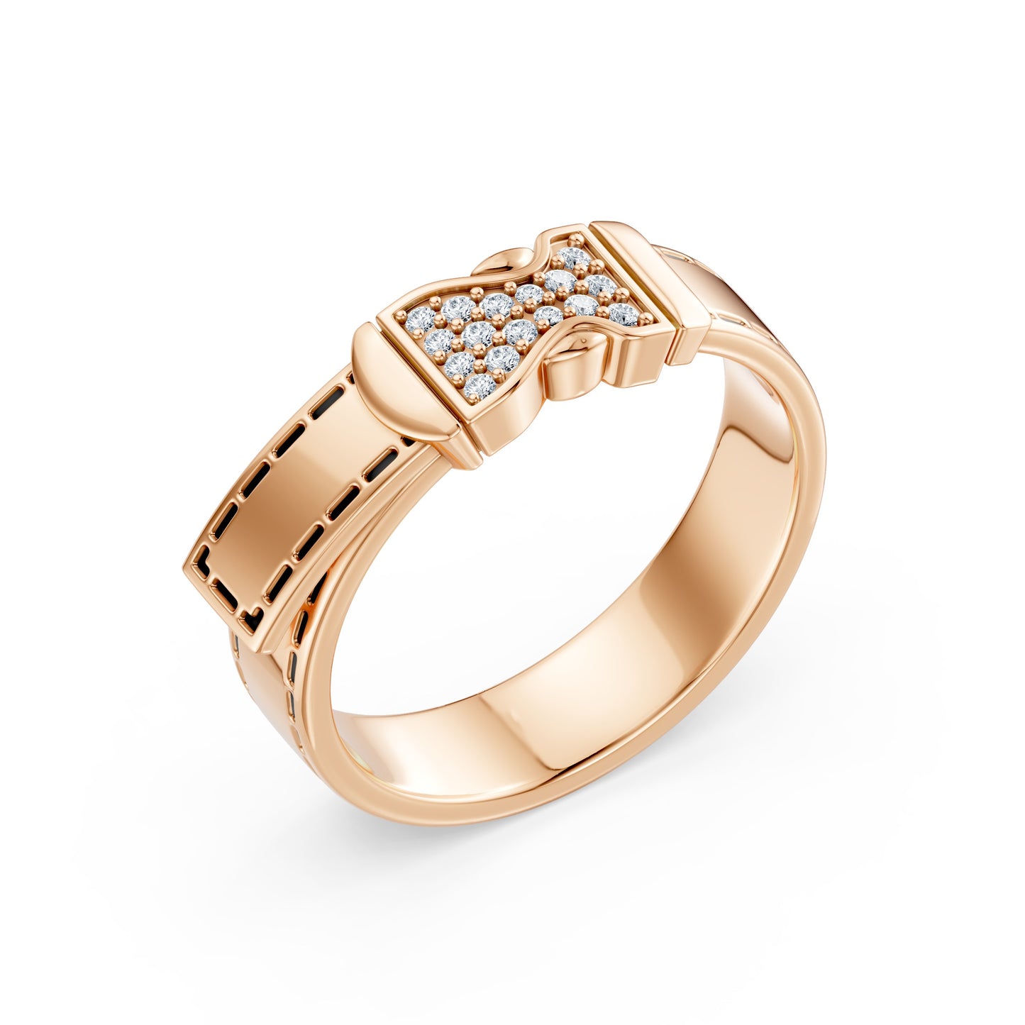 Bague Traven Empierré – Modèle Lock Serti (Fermoir Diamants & Couture)