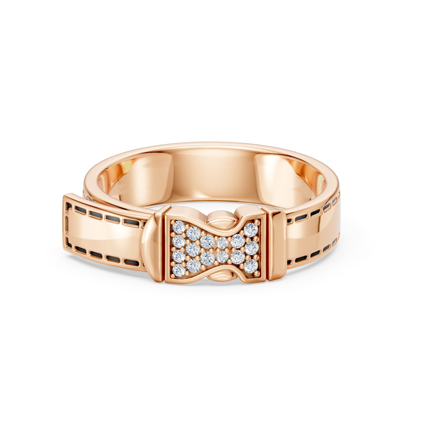 Bague Traven Empierré – Modèle Lock Serti (Fermoir Diamants & Couture)