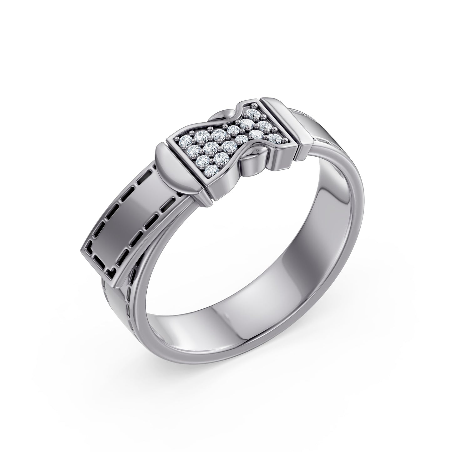 Bague Traven Empierré – Modèle Lock Serti (Fermoir Diamants & Couture)