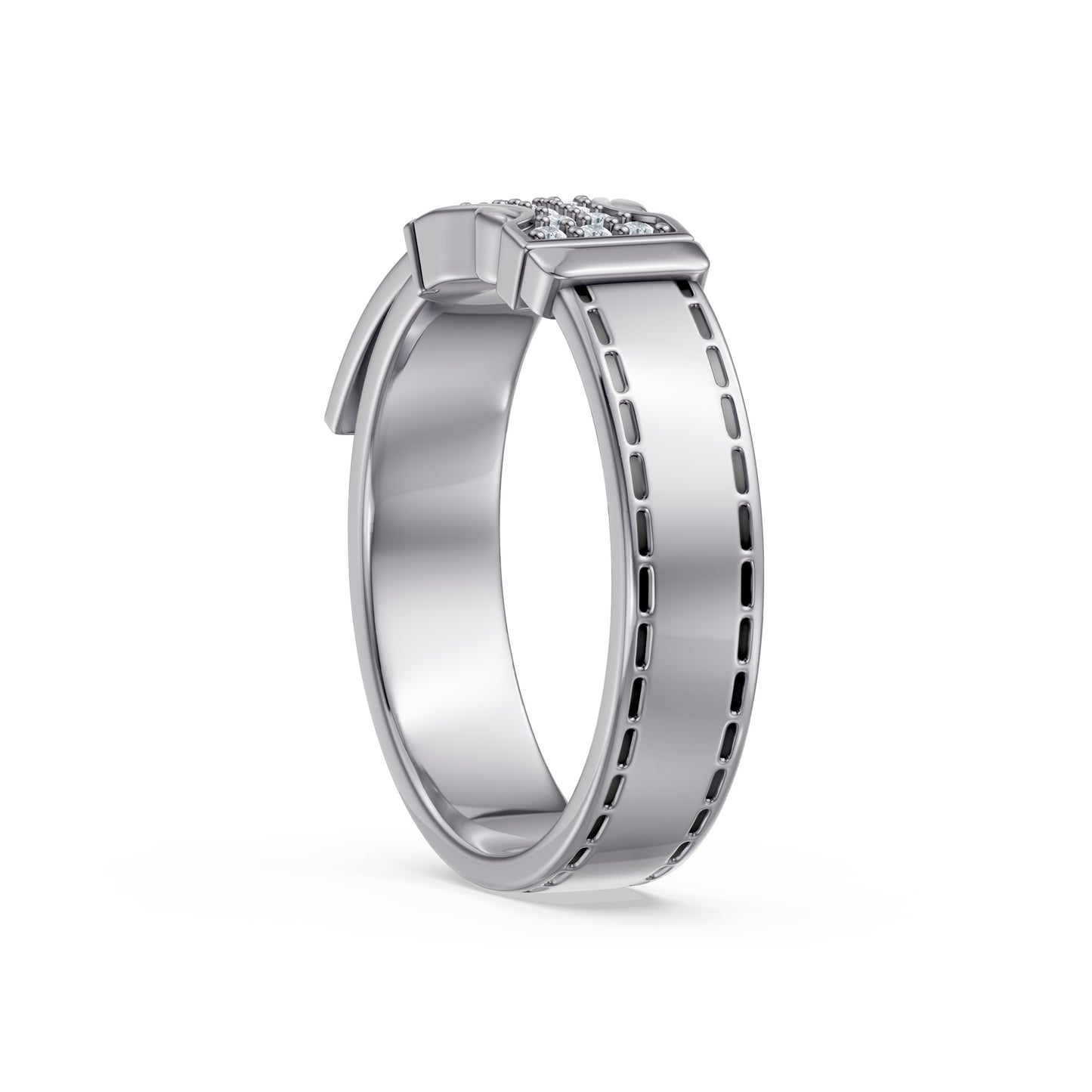 Bague Traven Empierré – Modèle Lock Serti (Fermoir Diamants & Couture)