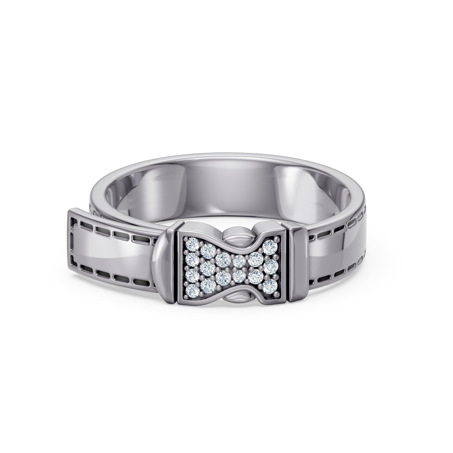 Bague Traven Empierré – Modèle Lock Serti (Fermoir Diamants & Couture)