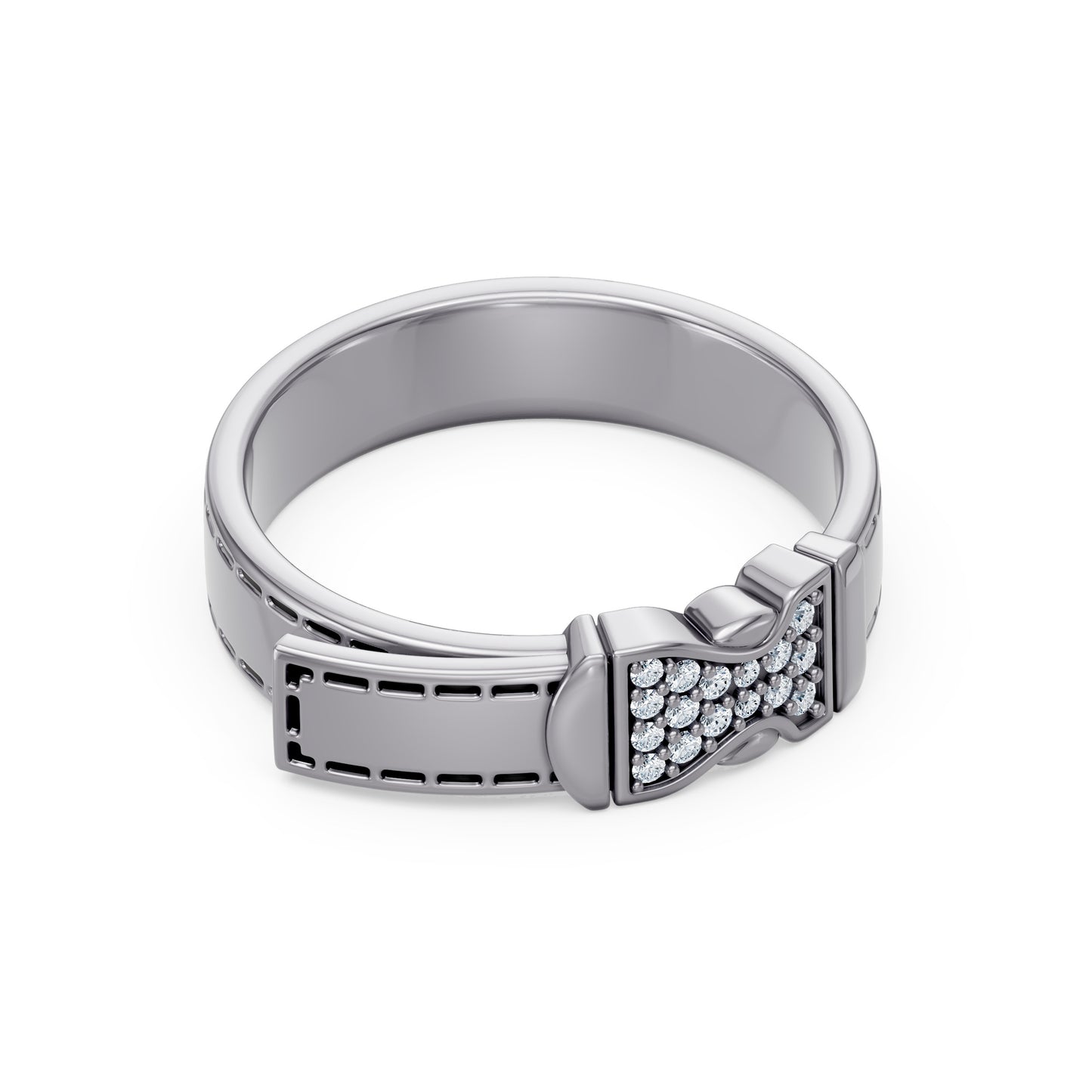 Bague Traven Empierré – Modèle Lock Serti (Fermoir Diamants & Couture)