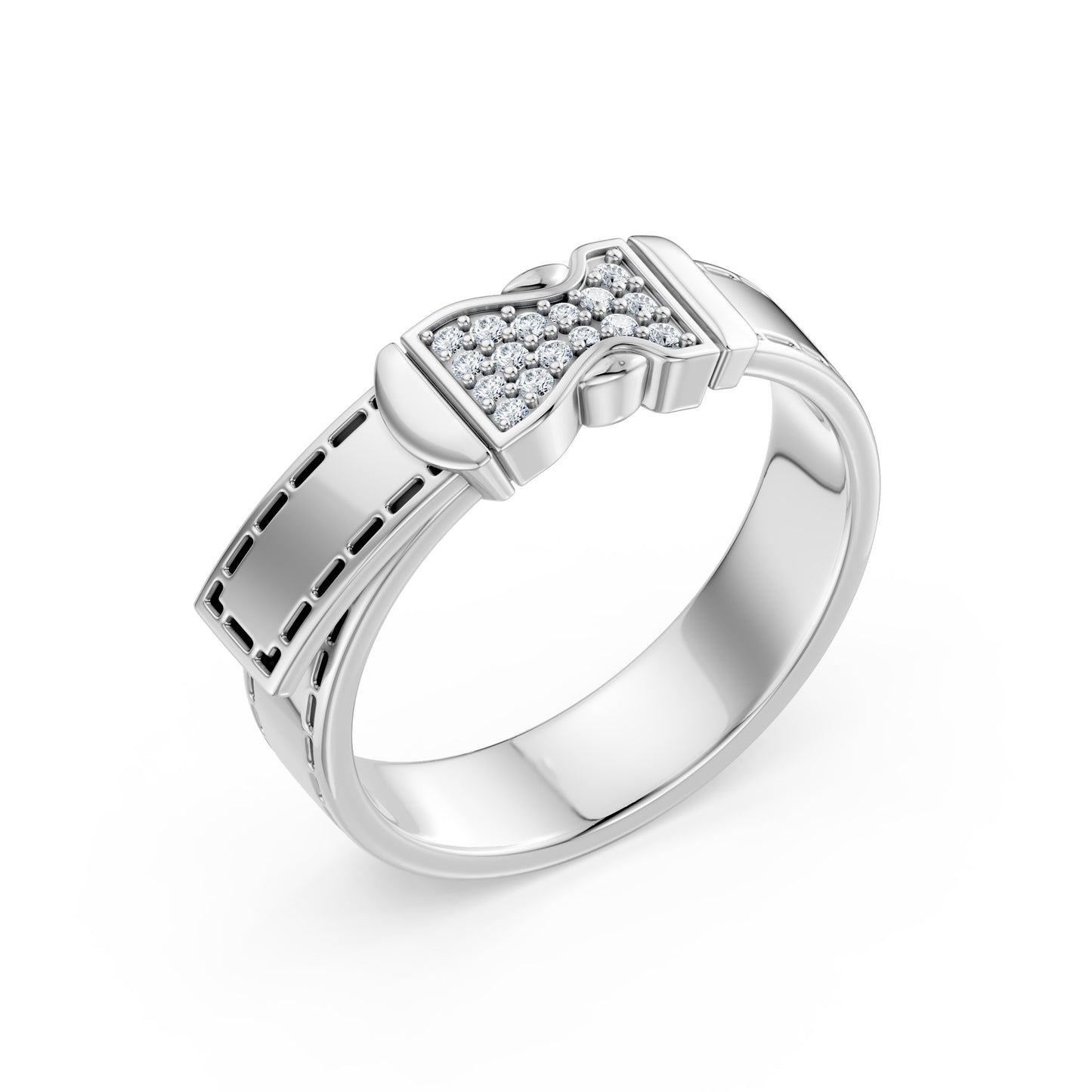 Bague Traven Empierré – Modèle Lock Serti (Fermoir Diamants & Couture)