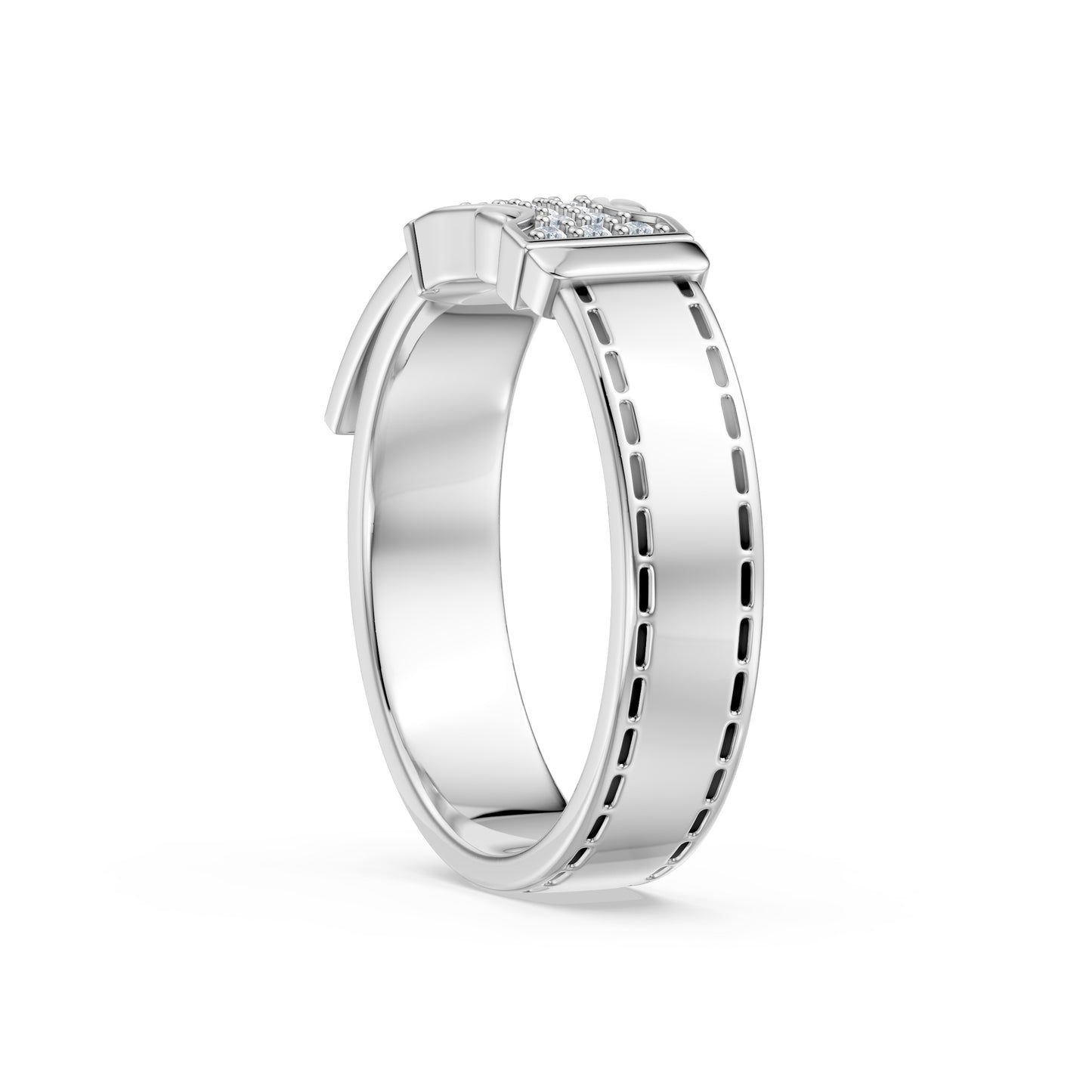 Bague Traven Empierré – Modèle Lock Serti (Fermoir Diamants & Couture)