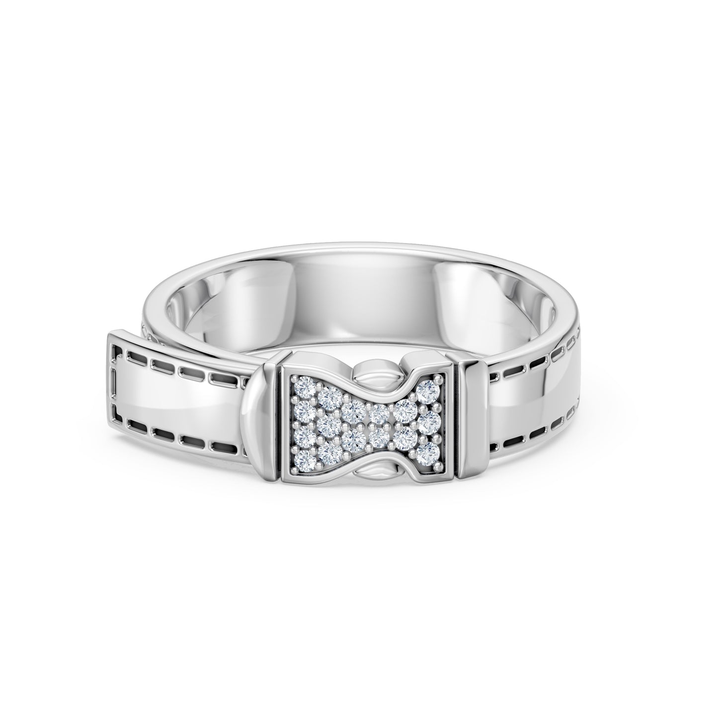 Bague Traven Empierré – Modèle Lock Serti (Fermoir Diamants & Couture)