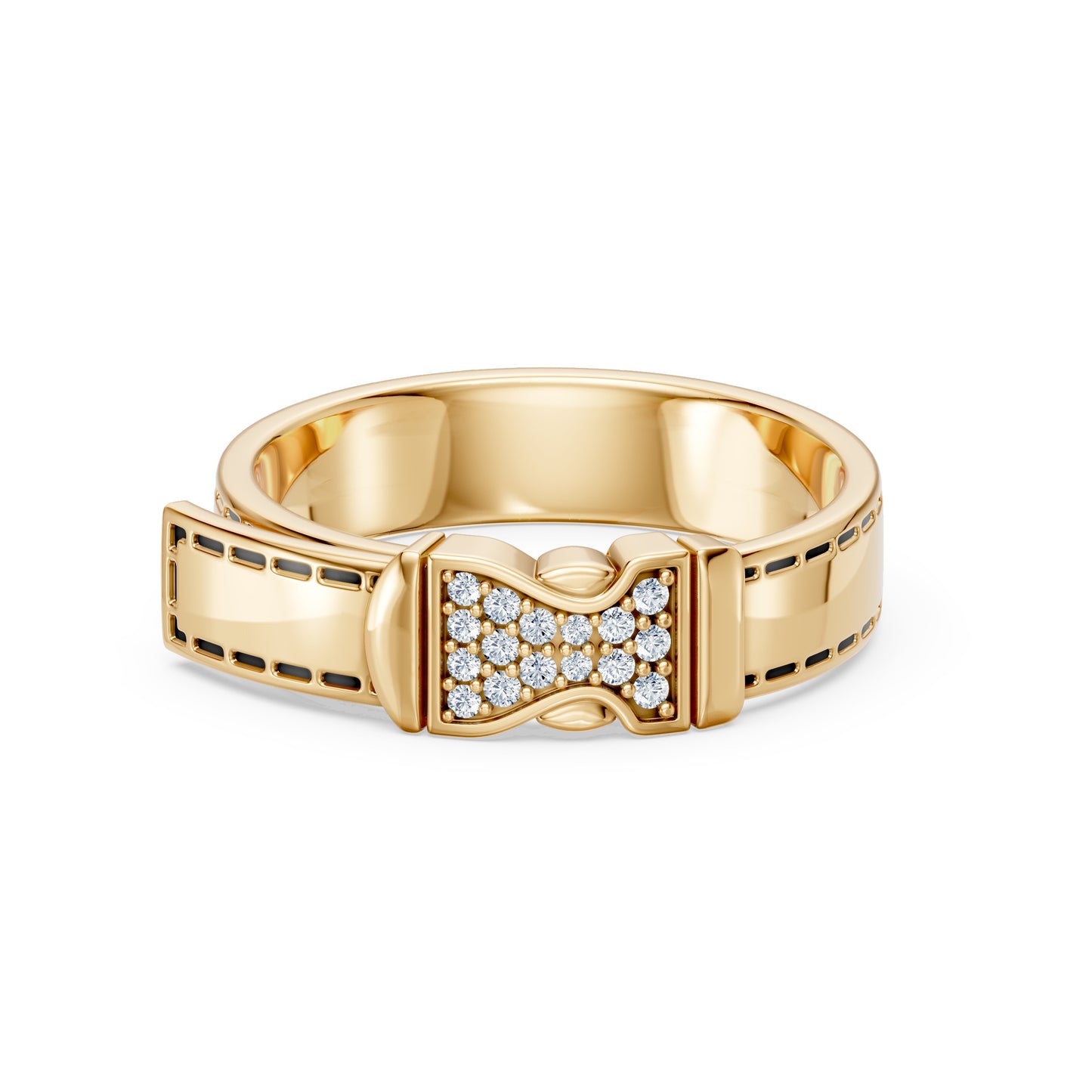 Bague Traven Empierré – Modèle Lock Serti (Fermoir Diamants & Couture)